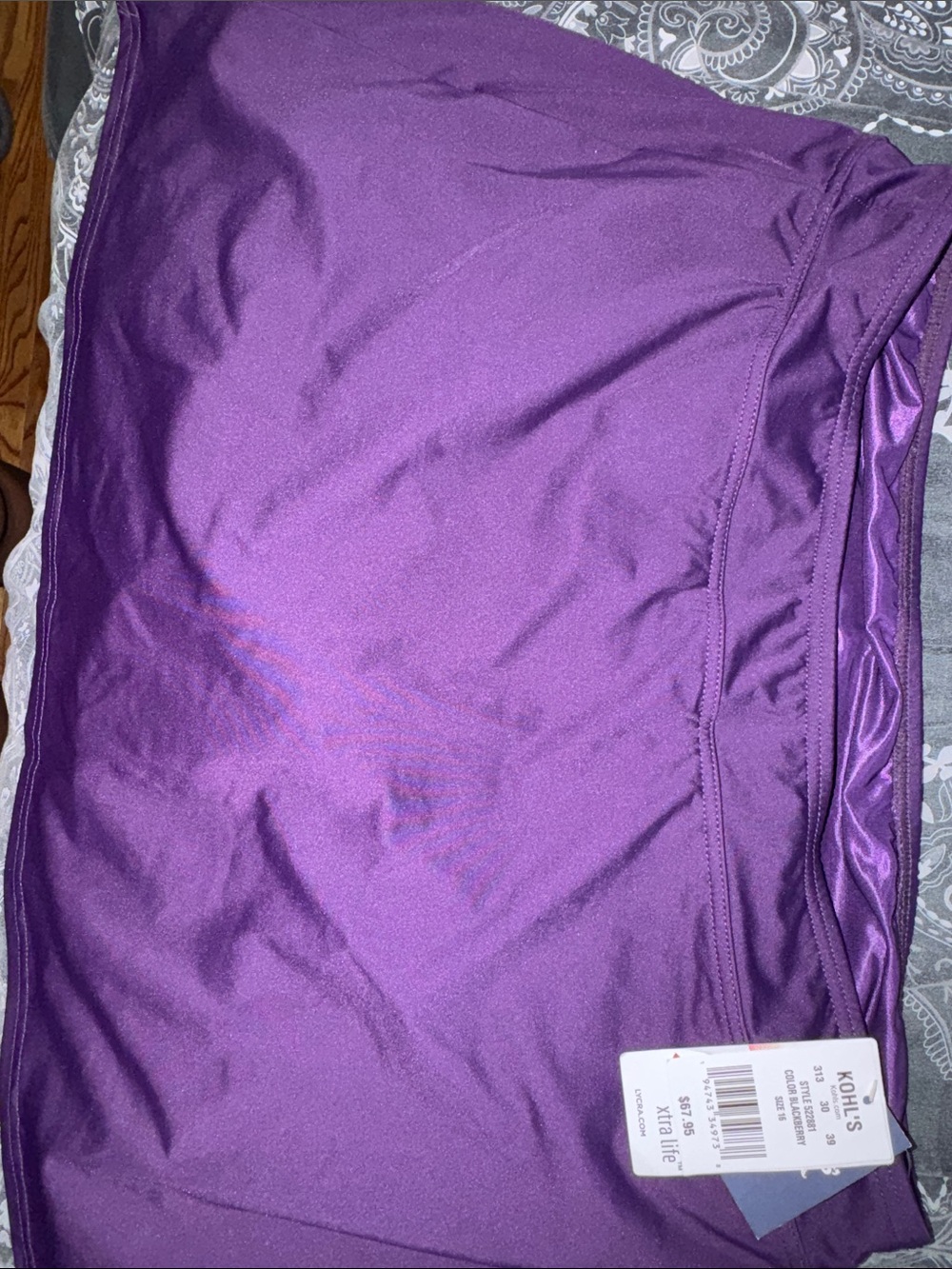 Kohl's Women's Purple Swim Skirt